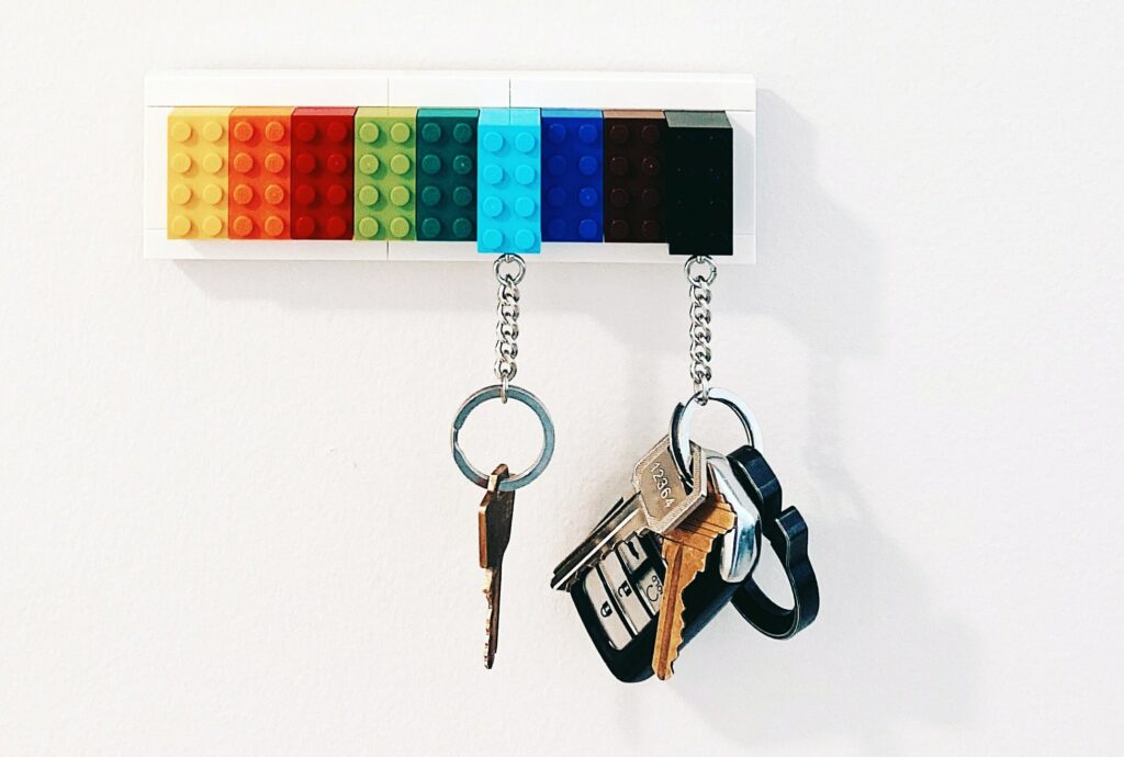 Lego Key holder with key hanging